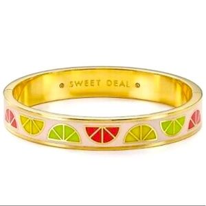 NWT KATE SPADE Sweet Deal Idiom Citrus Lime Bangle Bracelet